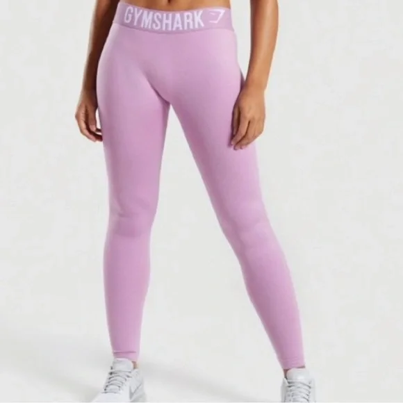 Gymshark Fit Leggings in Pastel Grape/White Size Medium - Picture 2 of 7